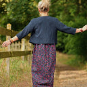 Boléro Ange - jacquard coton/lin marine