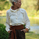 Blouse Émilie – Double gaze de coton ivoire