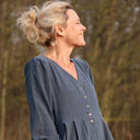 Robe Clémence -  lin stone bleu