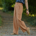Pantalon Tino - Double gaze de coton camel
