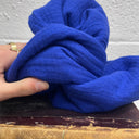 Coupon double gaze de coton bleu majorelle 80X150 (F58) | Fabriqué en France | Quintessence