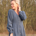 Robe Clémence -  lin stone bleu