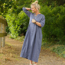 Robe Diane - Lin bleu brume