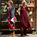 Robe Edmée — Double gaze de coton lie-de-vin