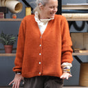 Gilet col V Hermine — mohair écureuil