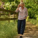 Pantalon Briac - sergé de coton bleu marine
