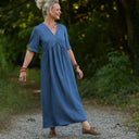 Robe Édonie — Jean léger bleu