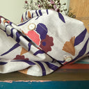 Chemise Honorine - Coton Fleuri écru corail/bleu nuit