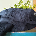 Chemise Honorine - Coton Broderie Ajourée Fleurie marine