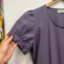 Prototype - super longue robe longue violet mauve en popeline de cotonA18