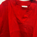 Prototype - blouse Savine manches courtes rouge double gaze de coton A19