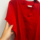 Prototype - blouse Savine manches courtes rouge double gaze de coton A19
