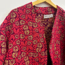 Prototype - veste épaisse motif fleur rose A22