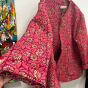 Prototype - veste épaisse motif fleur rose A22