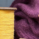 Gilet zippé à capuche Tulia — mohair prune