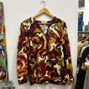 Prototype - haut blouse manches longues motif fleuri A25