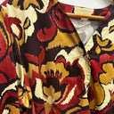 Prototype - haut blouse manches longues motif fleuri A25