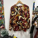 Prototype - haut blouse manches longues motif fleuri A25