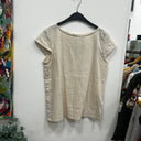 Prototype - haut blouse blanc cassé manches courtes A28