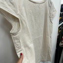 Prototype - haut blouse blanc cassé manches courtes A28