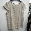 Prototype - haut blouse blanc cassé manches courtes A28
