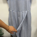 Prototype - robe Angèle marinière bleu et blanc A32