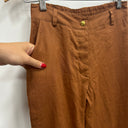 Prototype - pantalon leger en lin marron A34