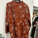 Prototype - robe Aria  terracotta motif fleurs brodés A35