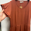 Prototype - robe Angèle terracotta  an maille portefeuille A36