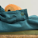 Coupon - Velours milleraies émeraude 140x300