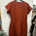 Prototype - robe Angèle terracotta  an maille portefeuille A36