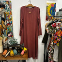 Prototype - robe longue  Armande droite rose terracotta A48