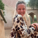 Robe Aurélia - viscose Fleurs de Moka