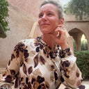 Robe Aurélia - viscose Fleurs de Moka