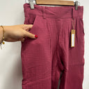 Prototype - pantalon Marcus fluide double gaze de coton framboise A63