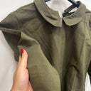 Prototype - robe col chemise vert kaki dos boutonné A86