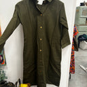 Prototype - robe col chemise vert kaki dos boutonné A86