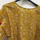 Prototype - blouse Yumi prune cannelle motif fleuri en coton A93
