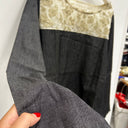 Prototype - blouse Lylou - jean noir /broderie ivoire et dorée A94