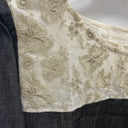Prototype - blouse Lylou - jean noir /broderie ivoire et dorée A94