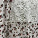 Prototype - blouse Lylou - fleuri rose / broderie blanche ajourée A95
