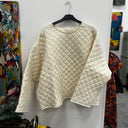 Prototype - sweat hector matelassé en double gaze de coton ivoire A98