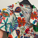 Prototype - blouse manches courtes motif fleuri en coton A100