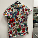 Prototype - blouse manches courtes motif fleuri en coton A100