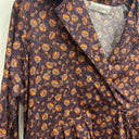 Prototype - robe longue motif fleuri violet jaune A105