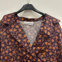 Prototype - robe longue motif fleuri violet jaune A105