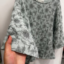Prototype - blouse Nao double gaze de coton turquoise motif fleuri A108