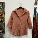 Prototype - blouse double gaze de coton rayures roses A109
