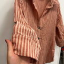 Prototype - blouse double gaze de coton rayures roses A109