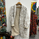 Prototype - veste jacquard doublure lin blanc beige A110
